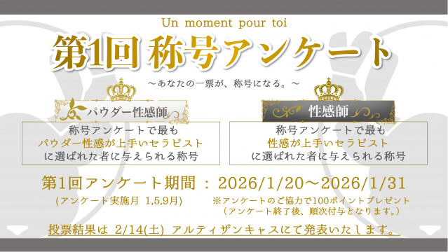 アンモモ第一回称号アンケート キャス